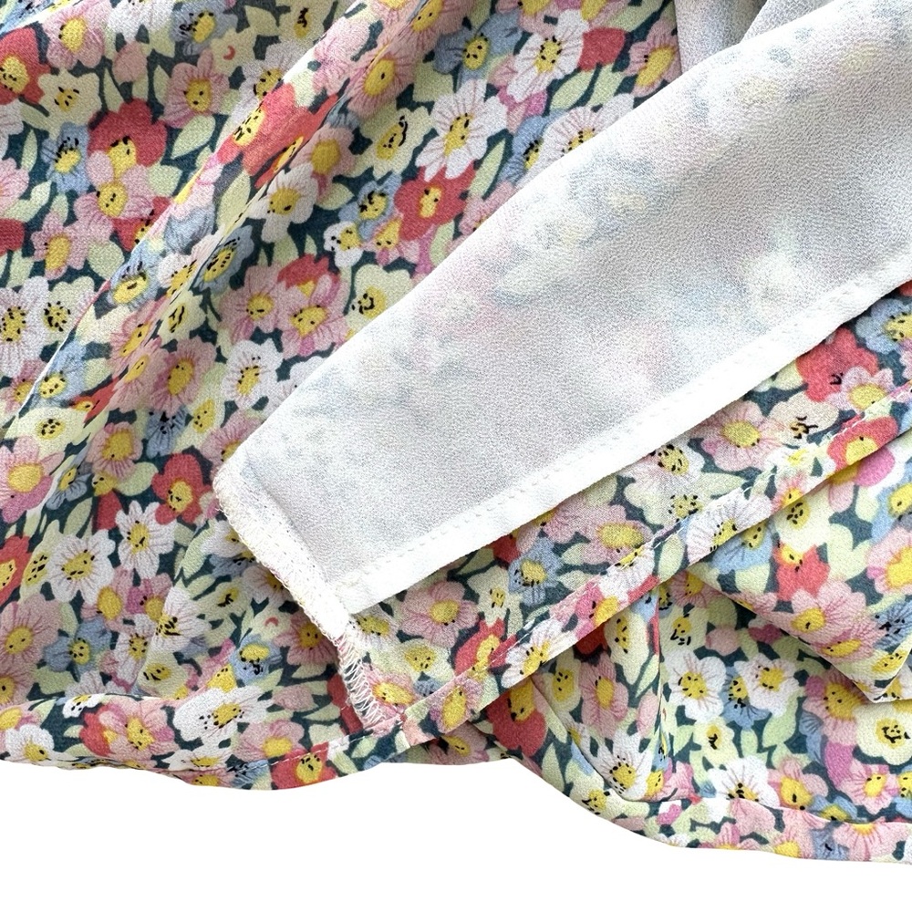 MELLODAY Multicolor Floral Ruffle Top - Picture 12 of 14